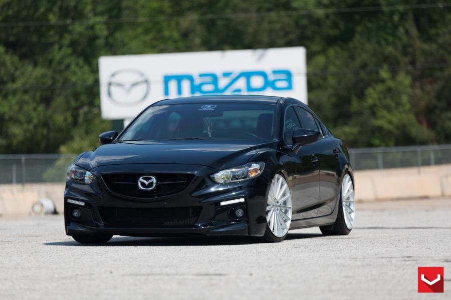 Mazda6 Jet Black on Vossen Wheels '2015